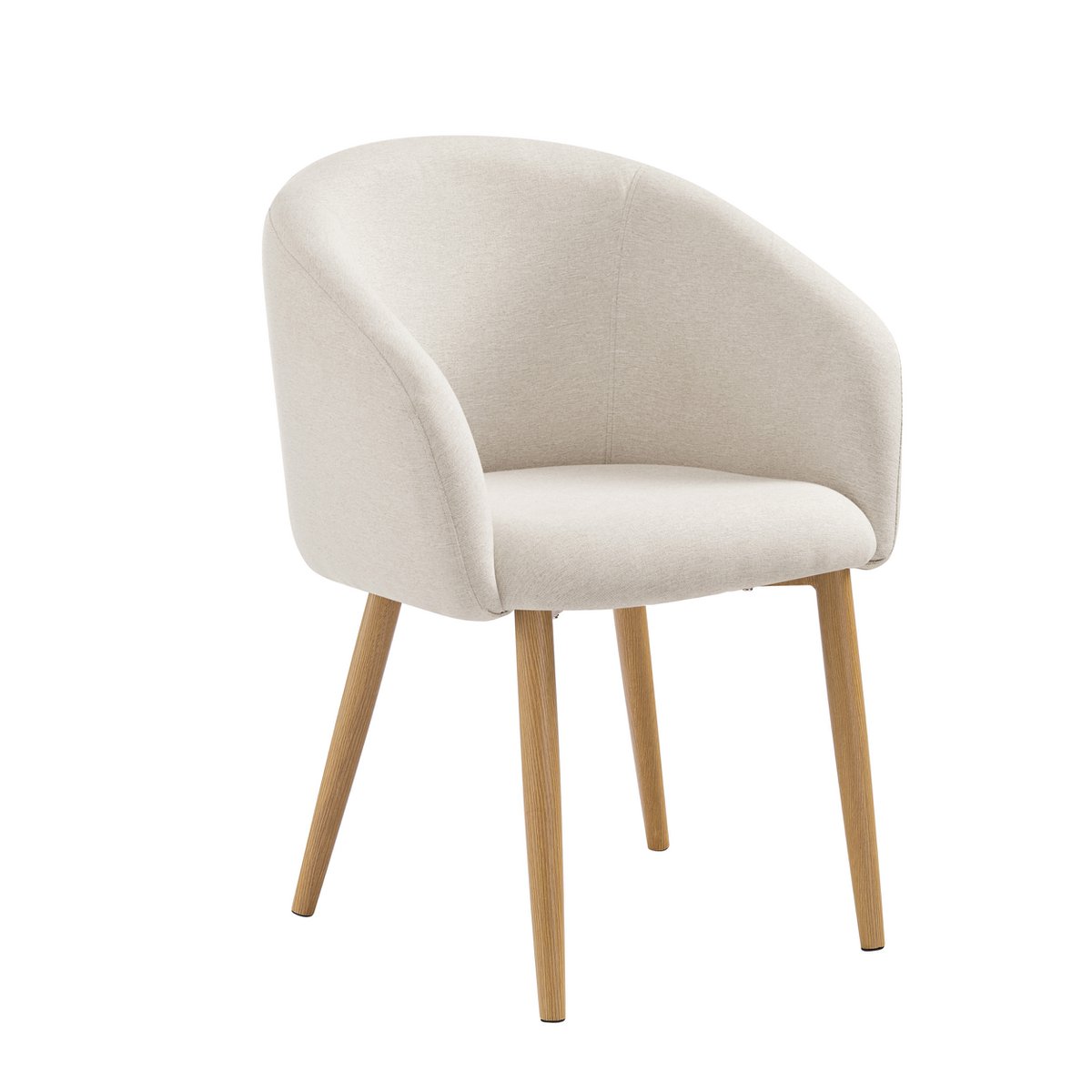 Fauteuilset van 2 structuurstof beige