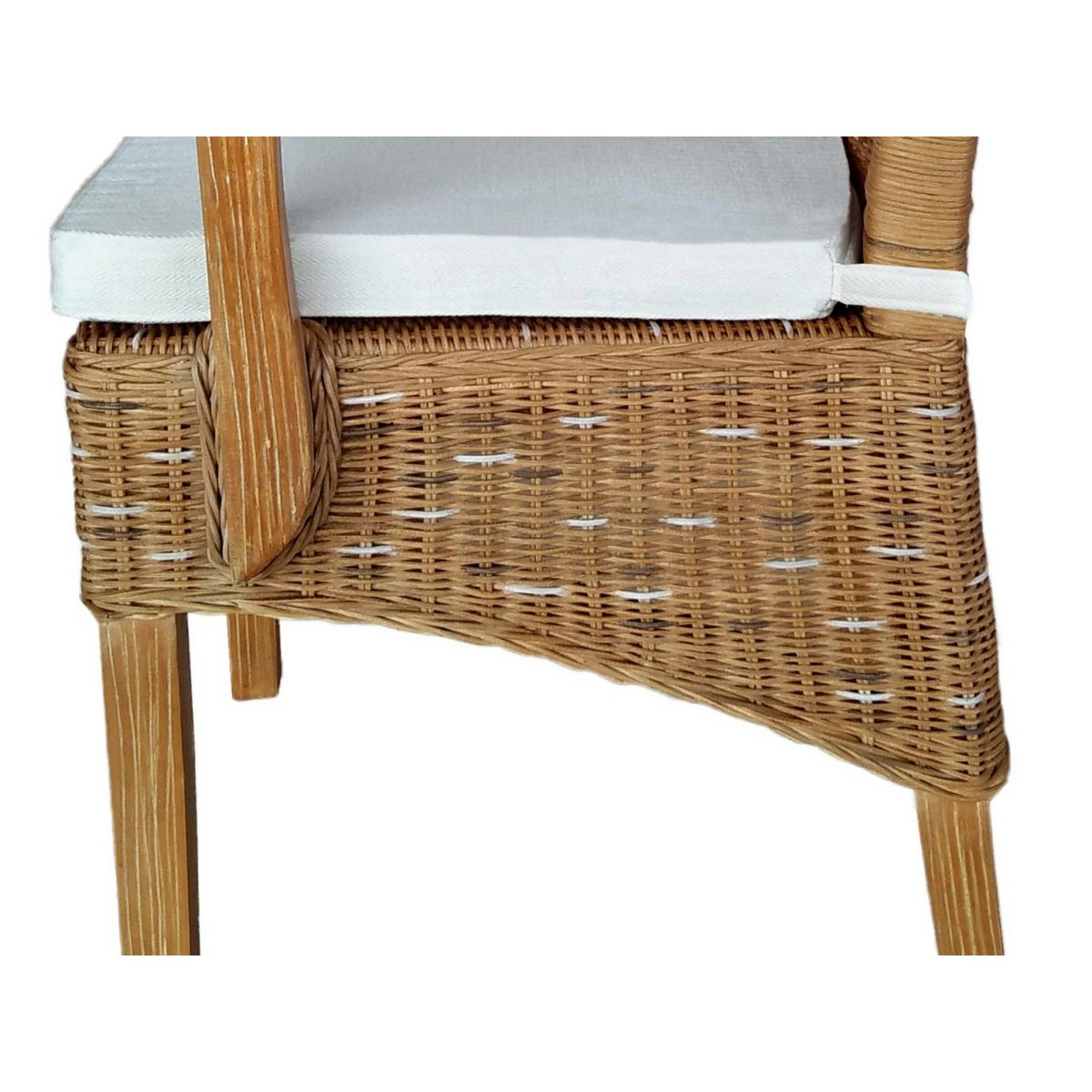 Eetkamerstoelen ingesteld met armleuningen 2 stuks Rattan stoel Perth Capuccino Cockture fauteuils duurzaam