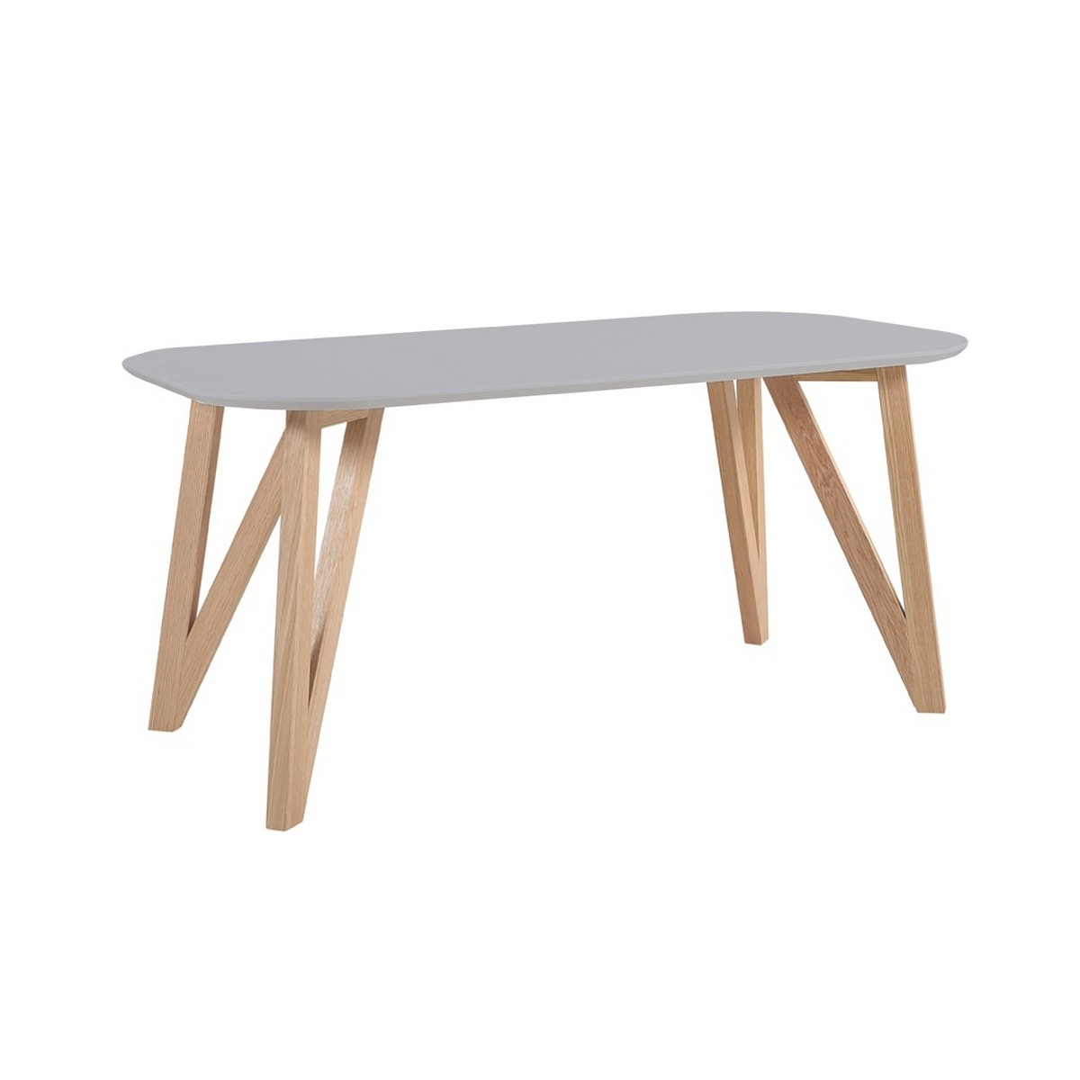 Eettafel 140x90x76 cm grijs eiken