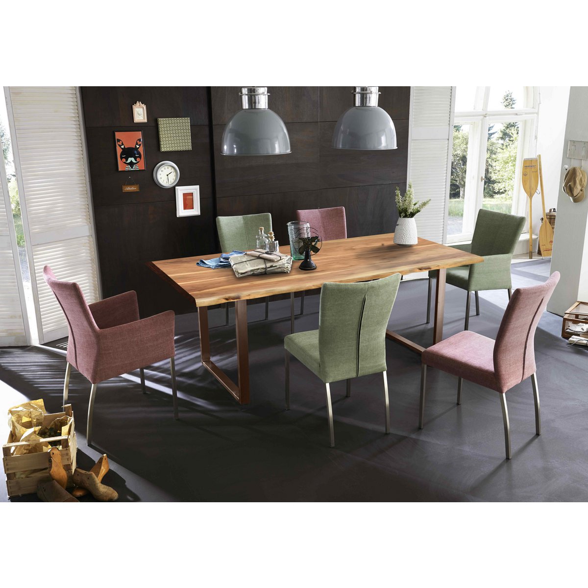 Tafel 180x90 cm, naturel acacia, 36 mm
