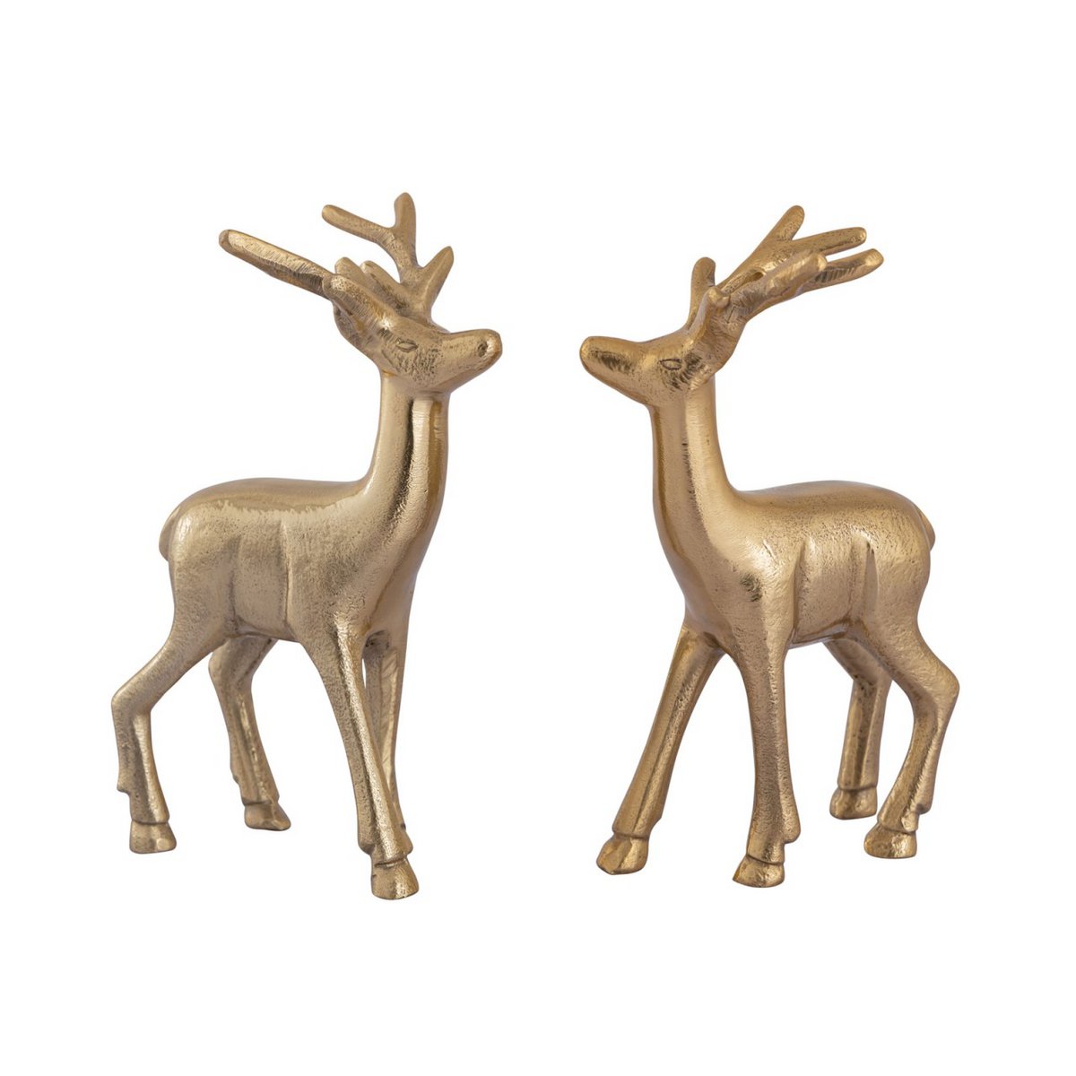 Decoratie Figuur herten VE 8x 2 stukken Tabel Decoratie Dierfiguur Silver o. Gold Metal Christmas Decoratie