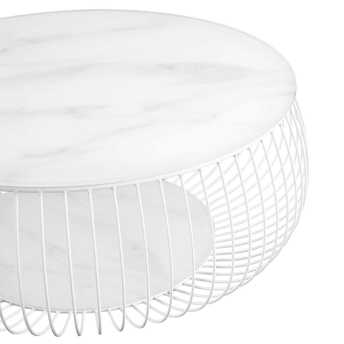 Salontafel Ø 86 cm wit