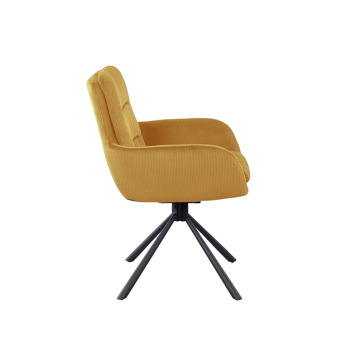 Fauteuil in corduroy look goud