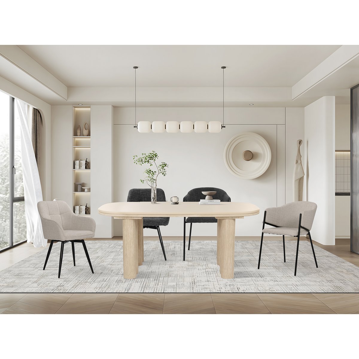 Fauteuilset van 2 met structuurstof