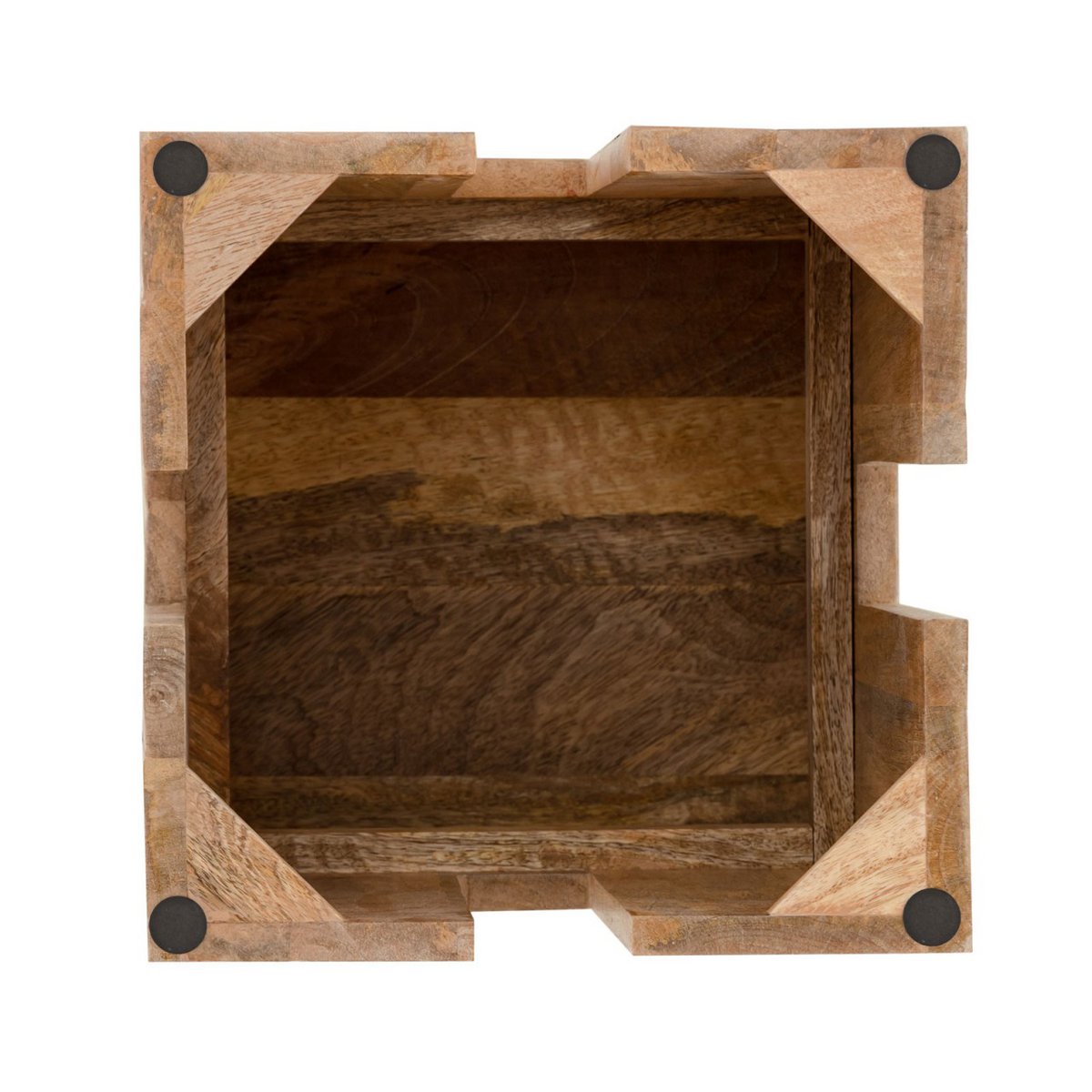 Kruk vierkant 28 x 45 x 28 cm bloemkrukbloem kolom stoel ontlasting bijzettafel mango hout