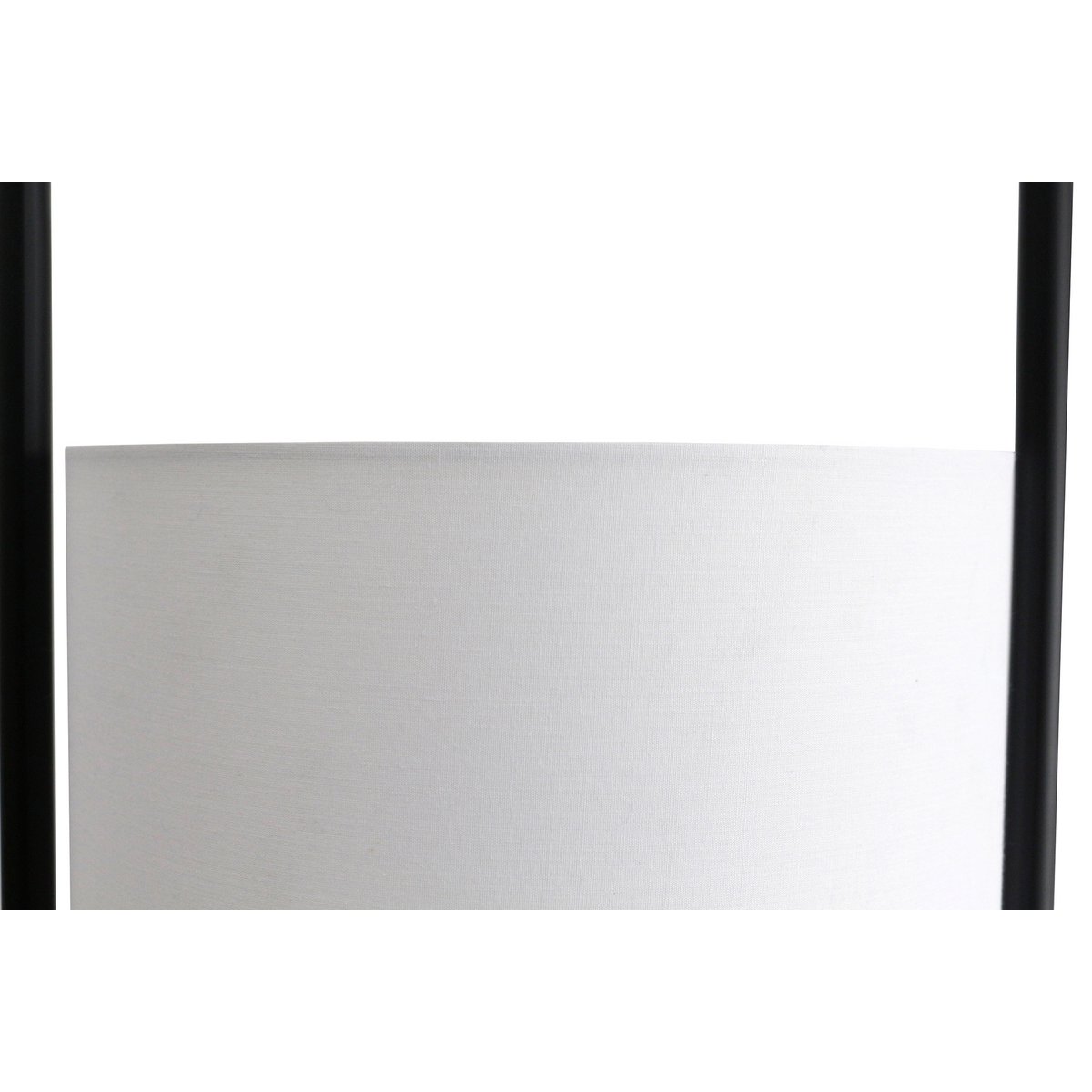 Vloerlamp acaciahout naturel/wit 153 cm
