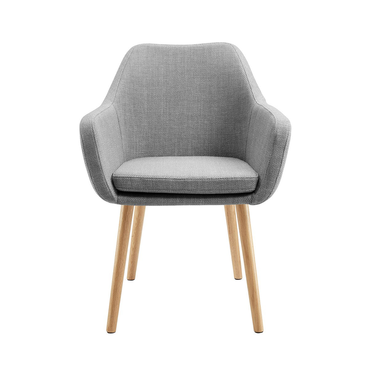 Structuurstof fauteuil lichtgrijs