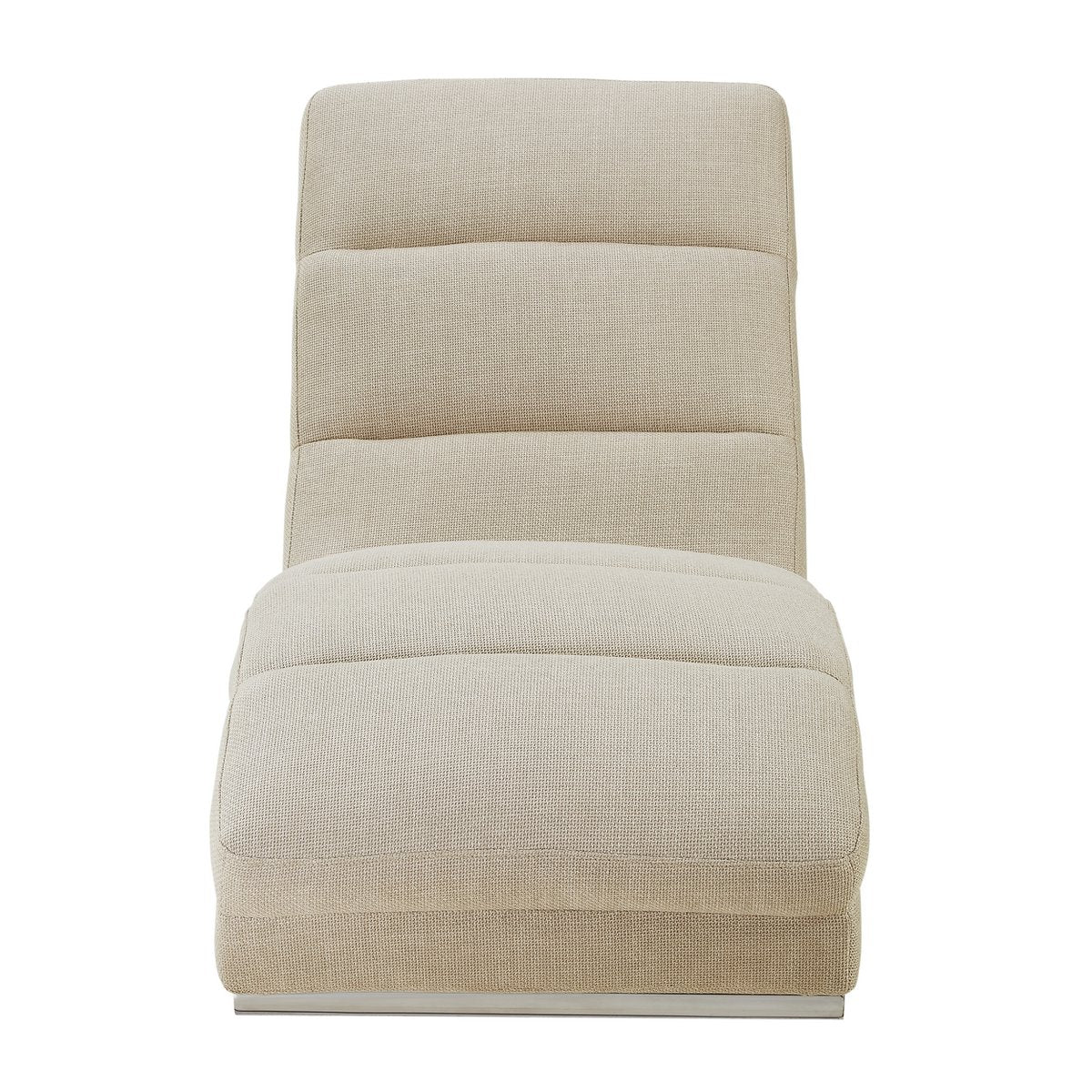 Chaise longue structuurstof beige