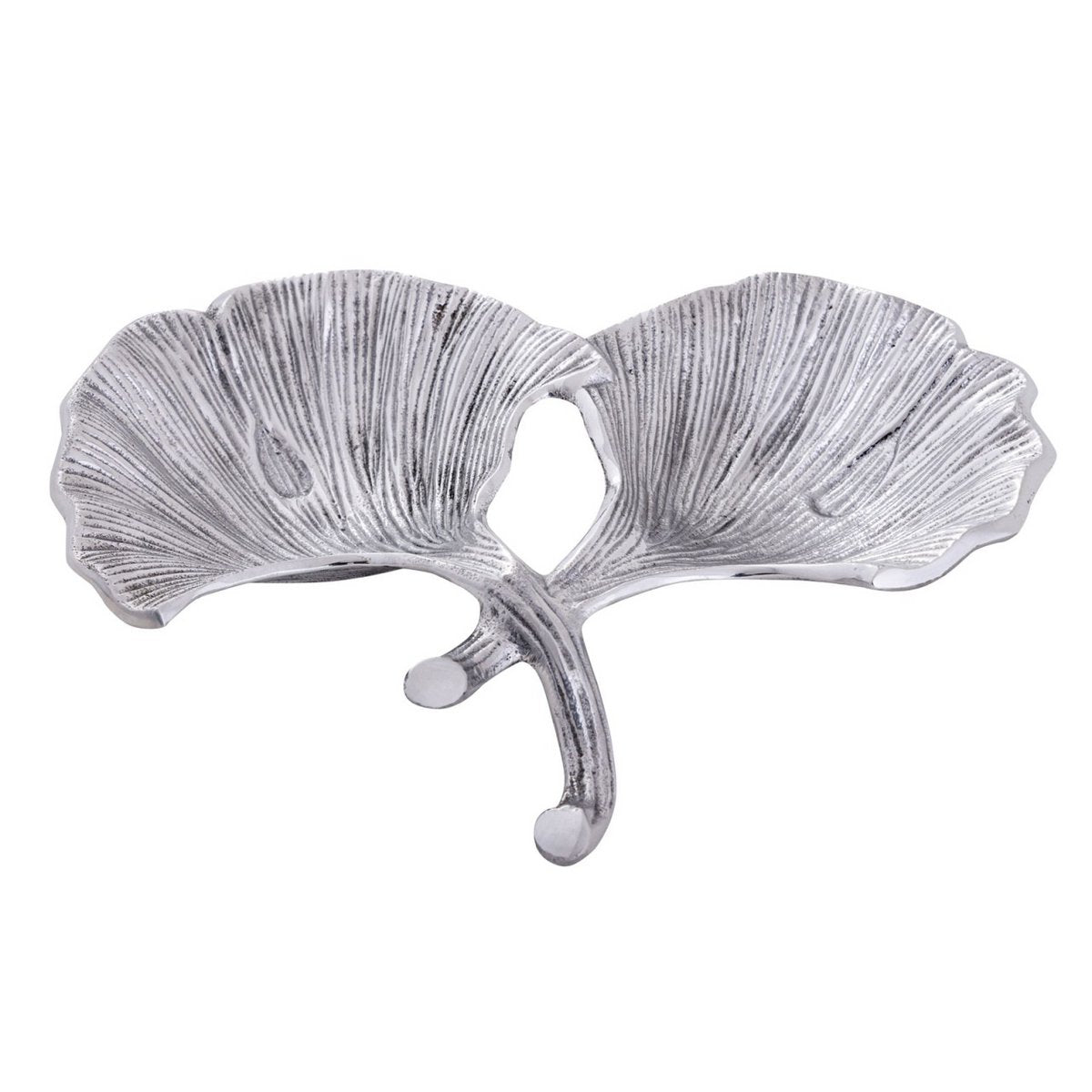 Decoratieve shell bowl master doos 18-delige aluminium ginkgo 2 blad goud of zilveren bladschaal