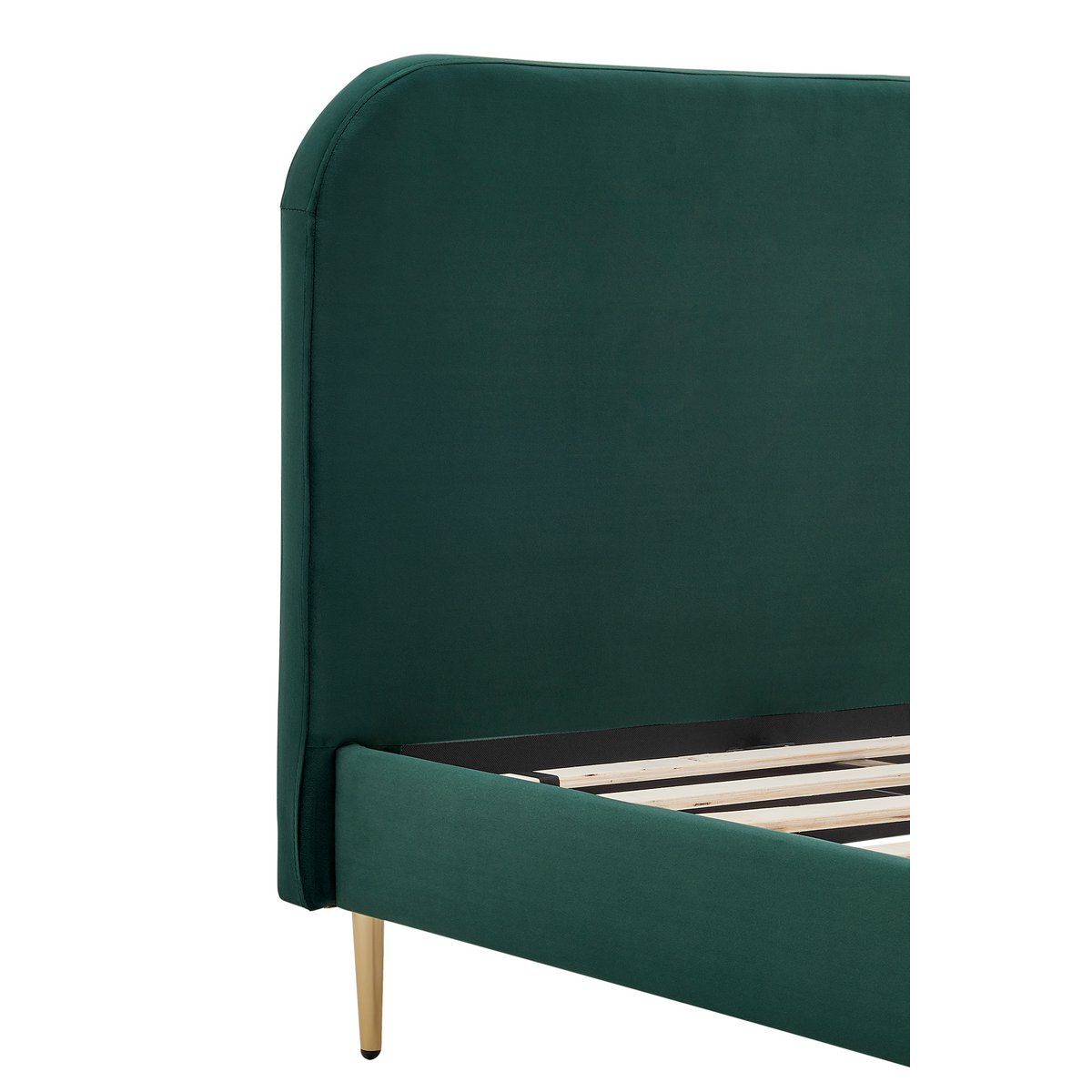 Gestoffeerd bed met fluwelen hoes groen 90x200 cm