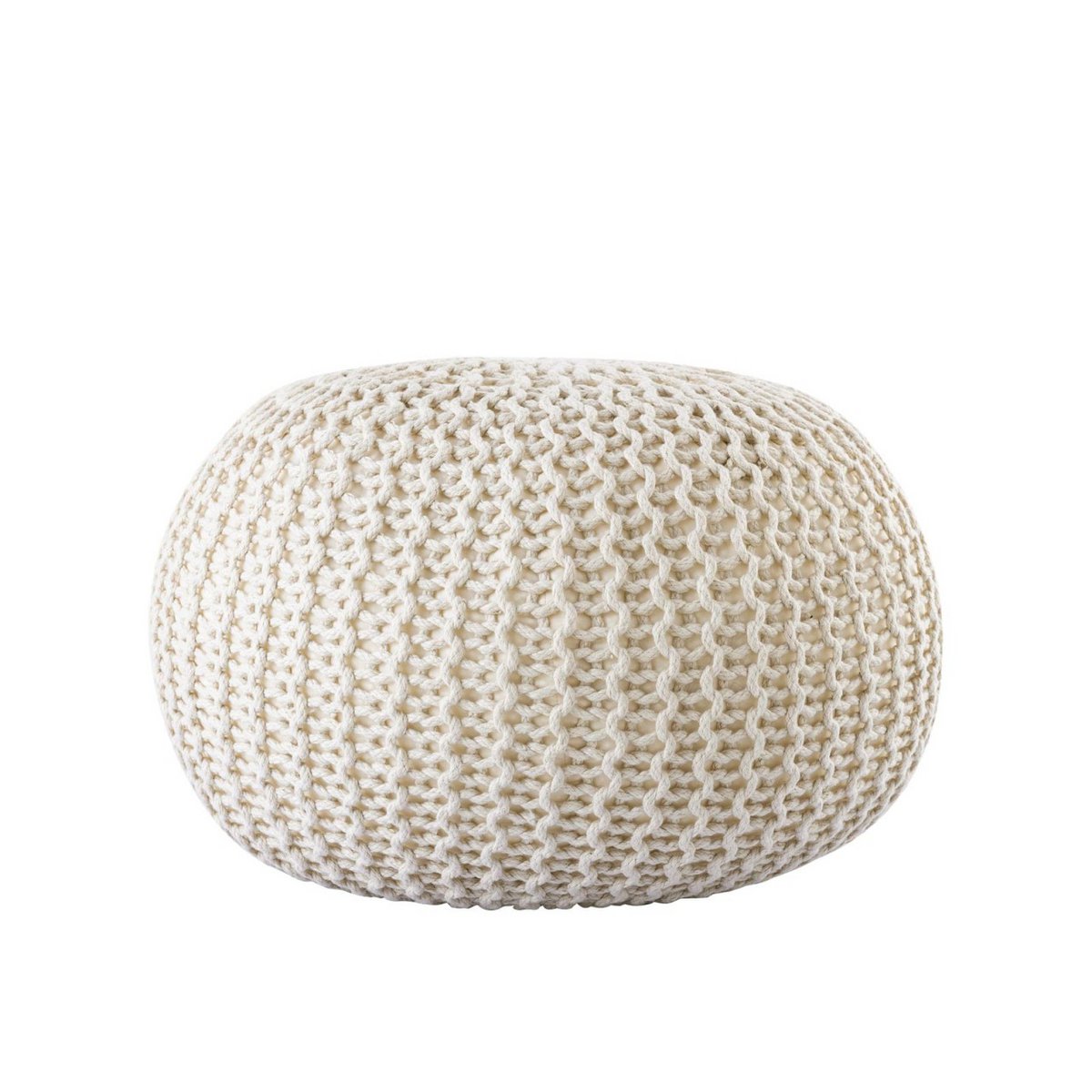 Pouf premium Ø45cm stoel kruk breien pouf in terras pool tuin duurzaam