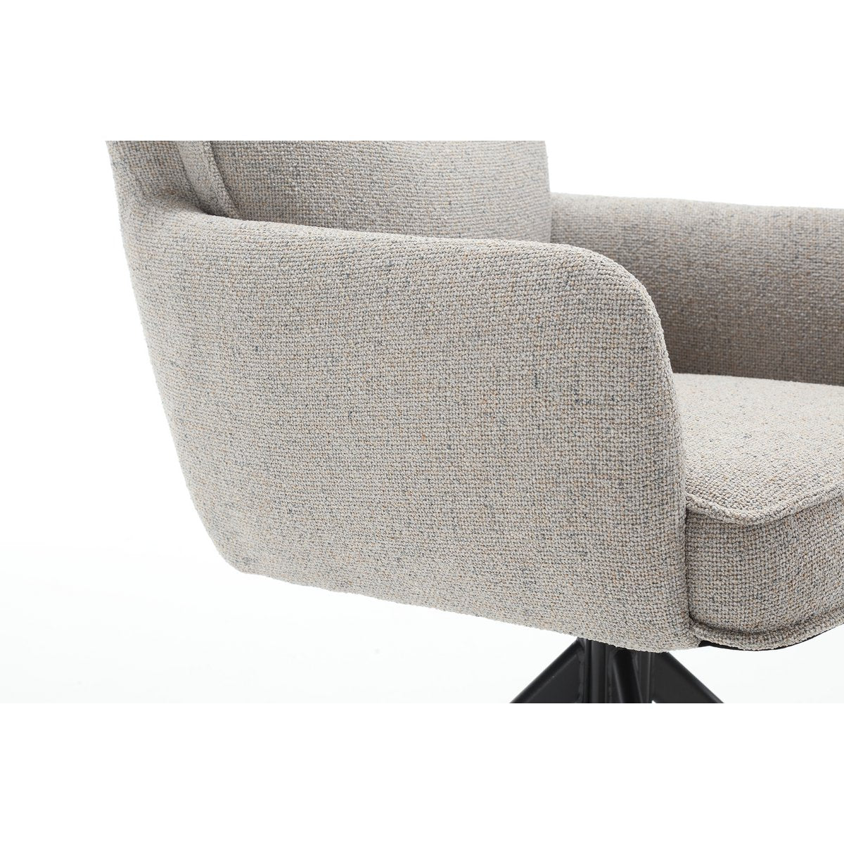 Fauteuil structuurstof grijs