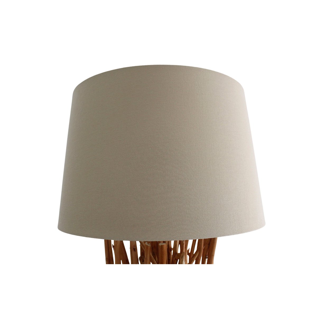Vloerlamp drijfhout naturel/wit 175 cm