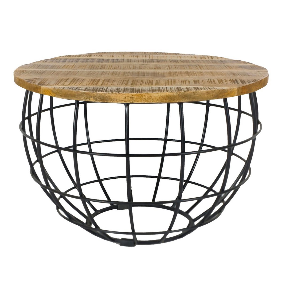 Bijzettafel Duurzame salontafel Woonkamer Tafel Ronde Lexington Ø 55 cm Metalen frame Solid
