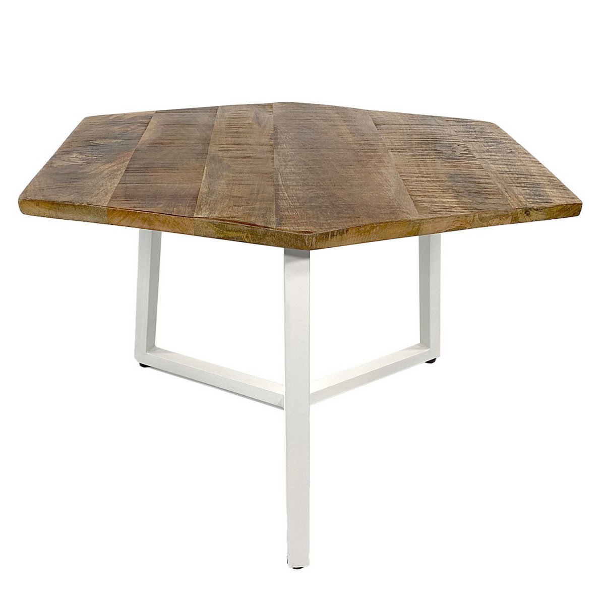 Zije tafel 56 x 47 cm woonkamer tafel salontafel mooi metalen frame zwart - wit wit wit