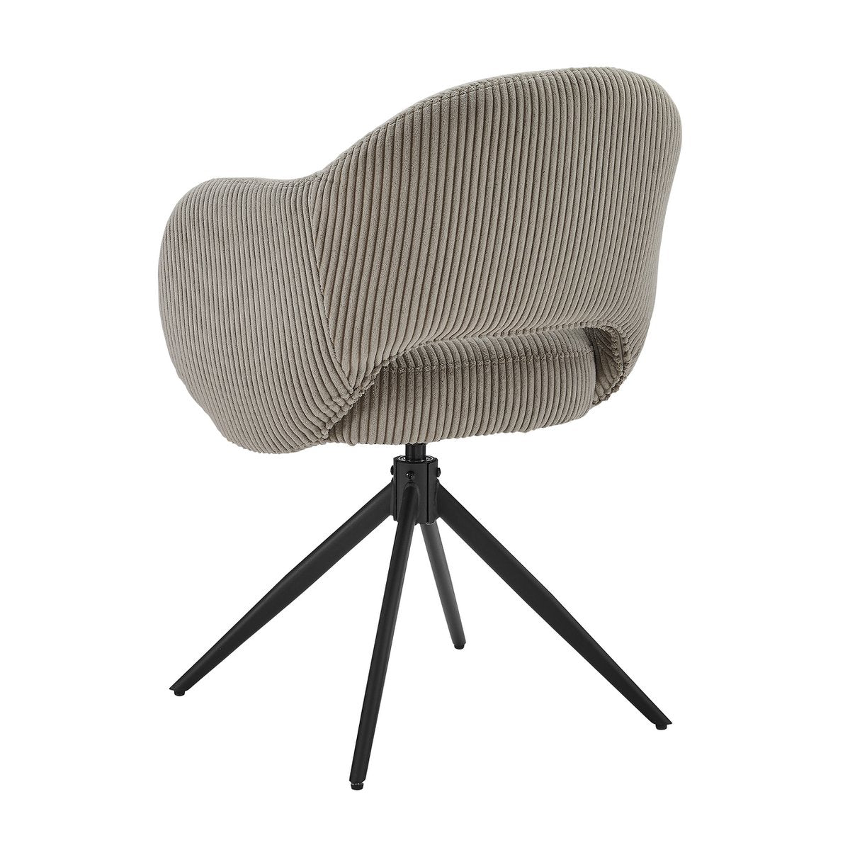 Armstoel Cord-Optics lichtgrijs