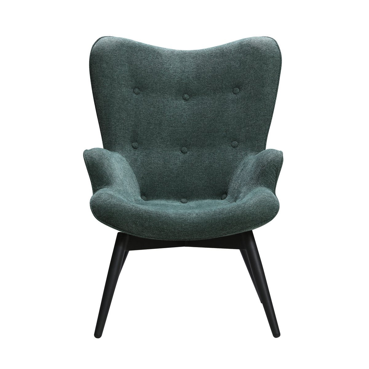 Fauteuil dennengroen structuurstof