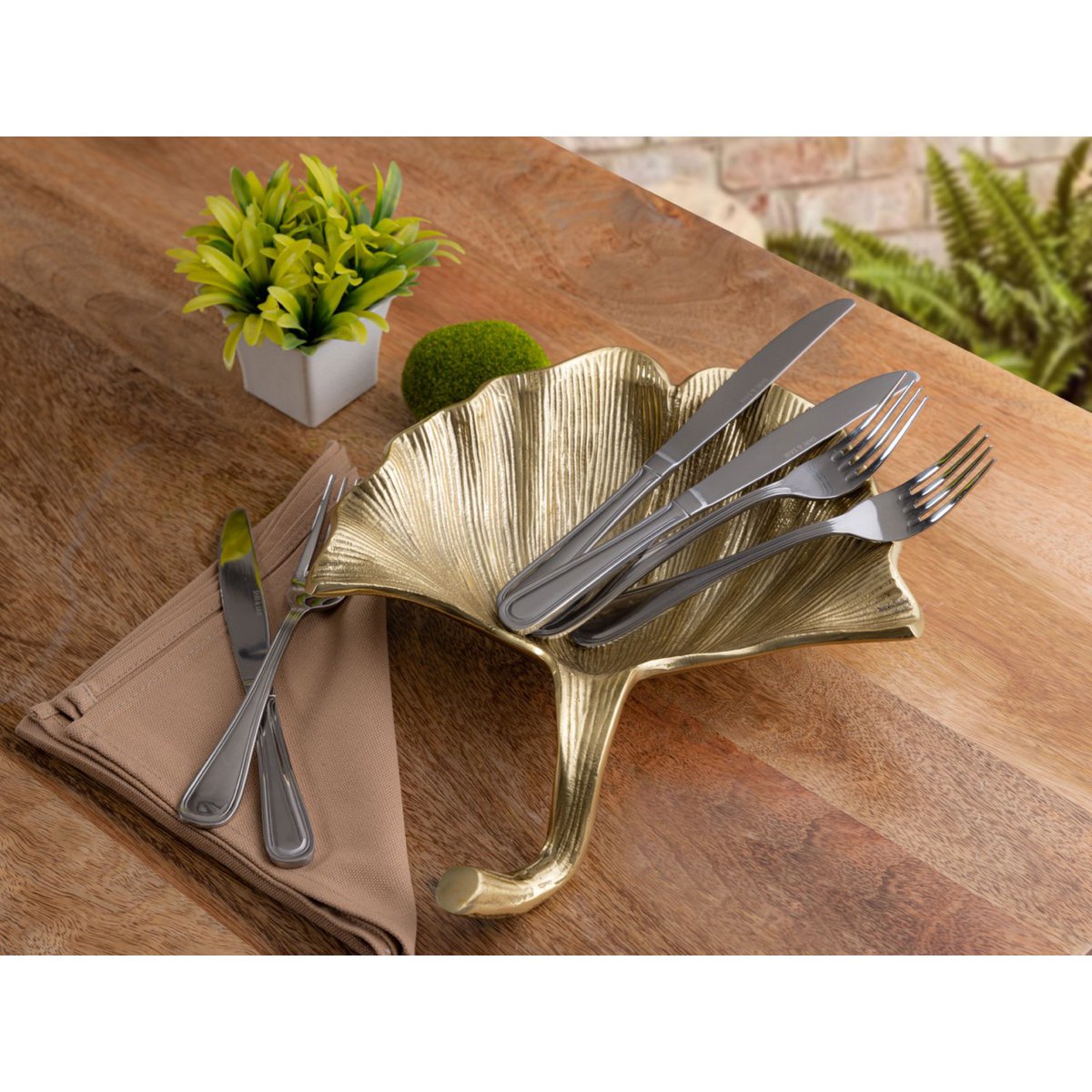 Decoratieve shell bowl master doos 12-delige aluminium ginkgo groot goud of zilveren bladschaal