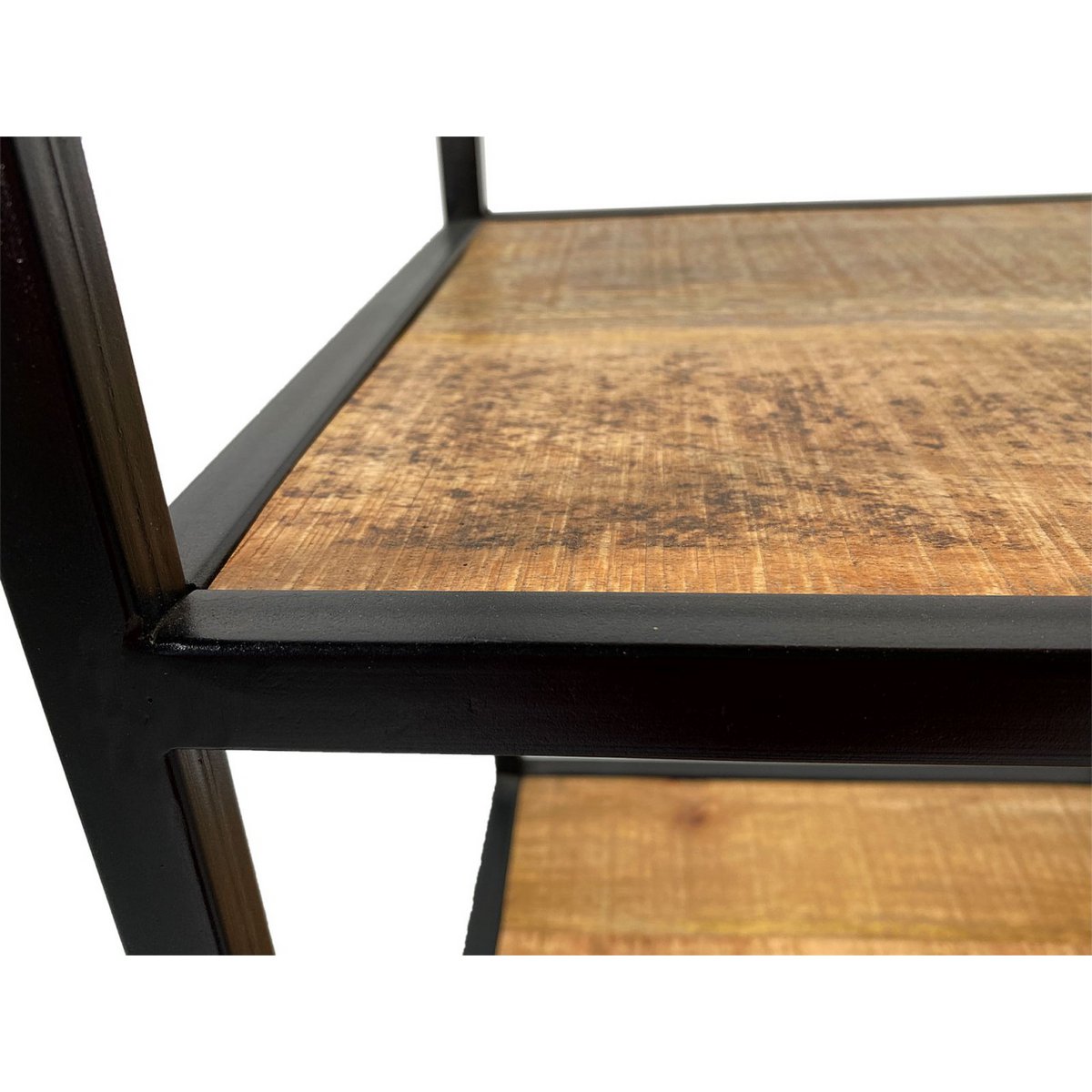 Boekenplank staande plank boekenplank 40x180x40 cm met lades Liverpool metalen frame zwart