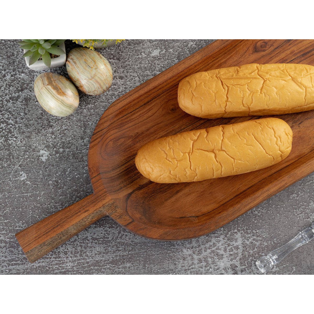 Houten schep decoratie schop 45x20cm master box 8-delige houten kom acacia massief