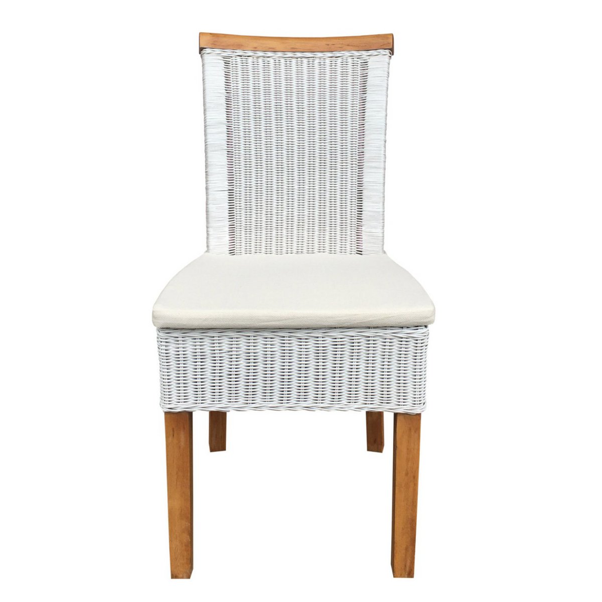 Eetkamerstoelen set rattan stoelen Perth 4 stuks witte eettafel stoelen mandstoelen stoelen duurzaam