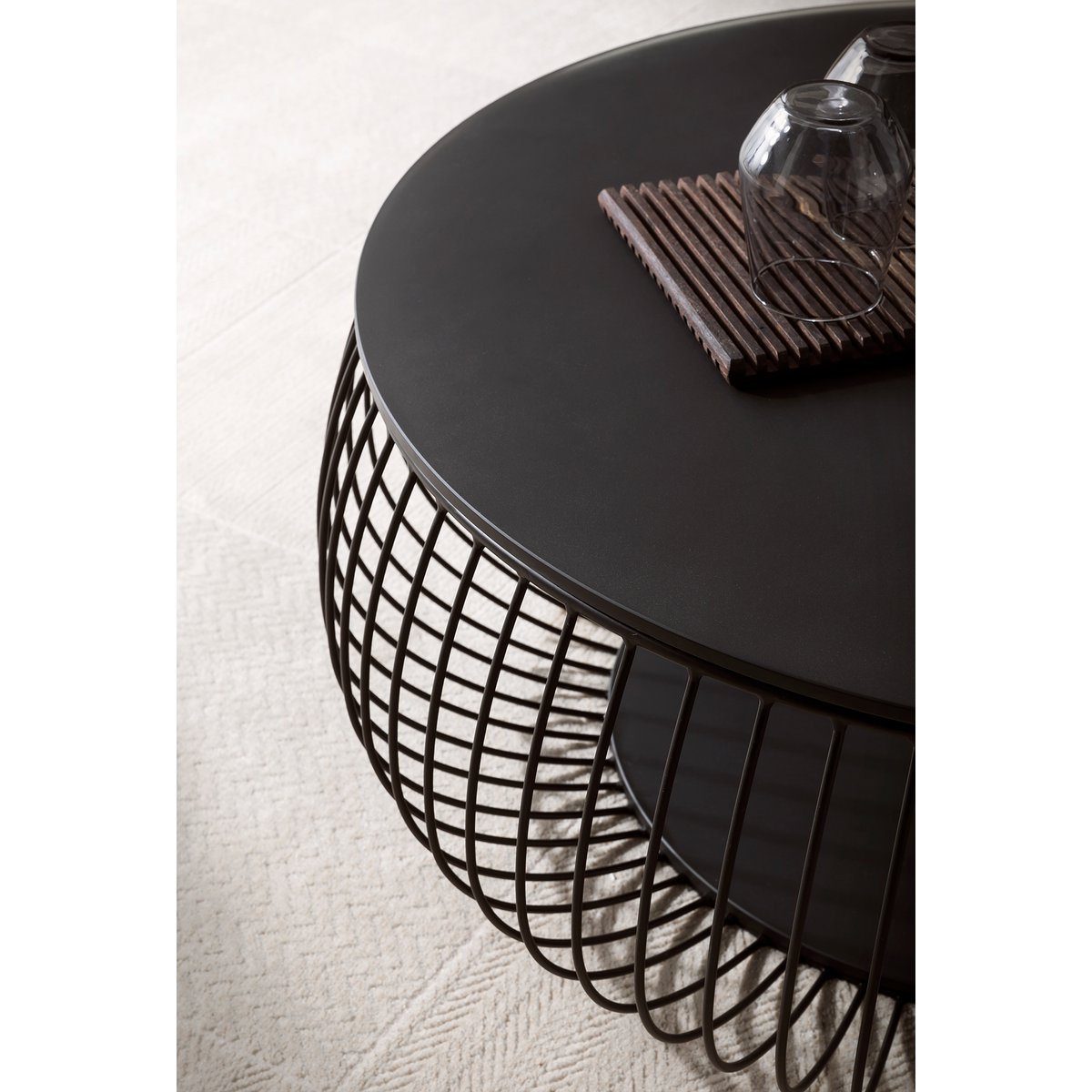 Salontafel Ø 86 cm zwart