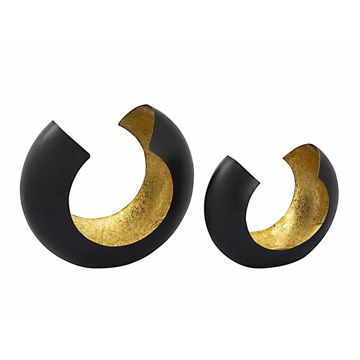 Kaarsenhouder 24-delige set 2 x 12 ve groenlicht houder kaarse stand omega zwarte mat gilded erin