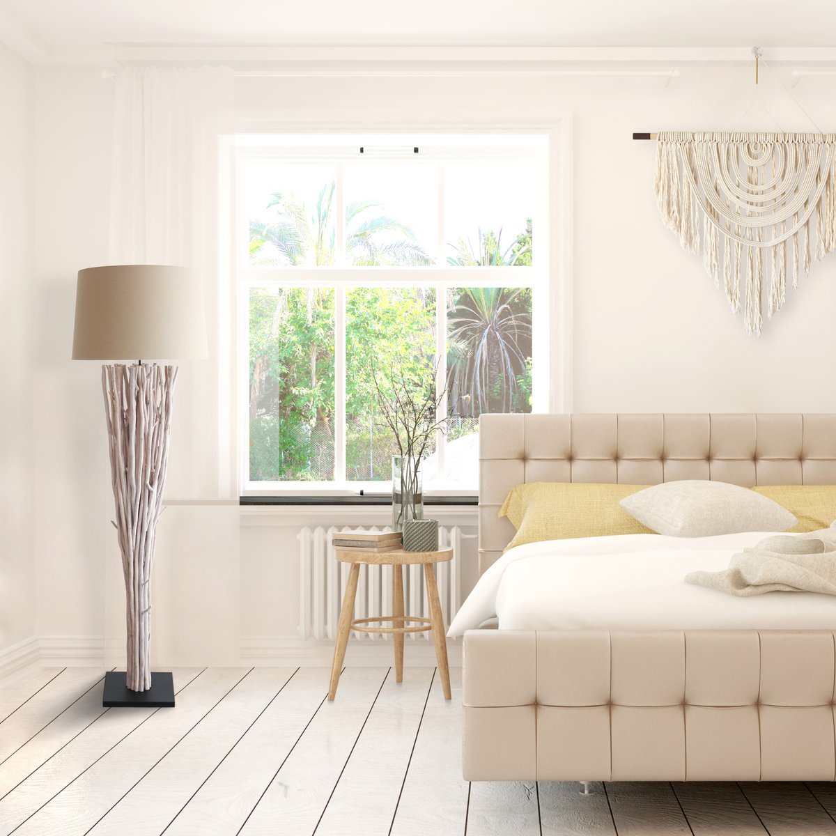 Vloerlamp Driftwood White Wash 175 cm