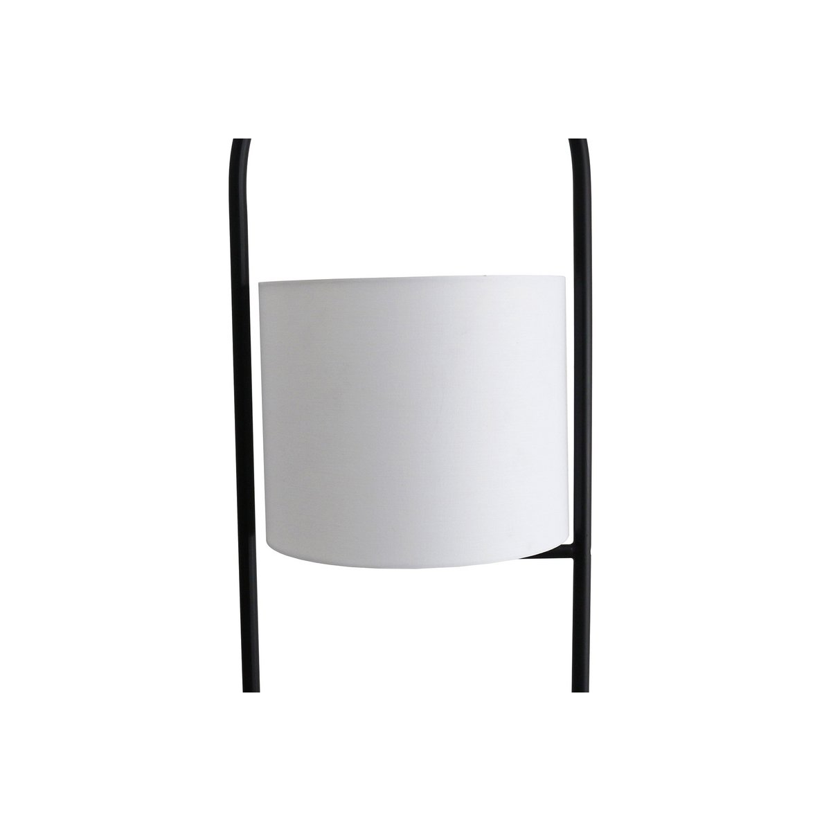 Vloerlamp acaciahout naturel/wit 153 cm