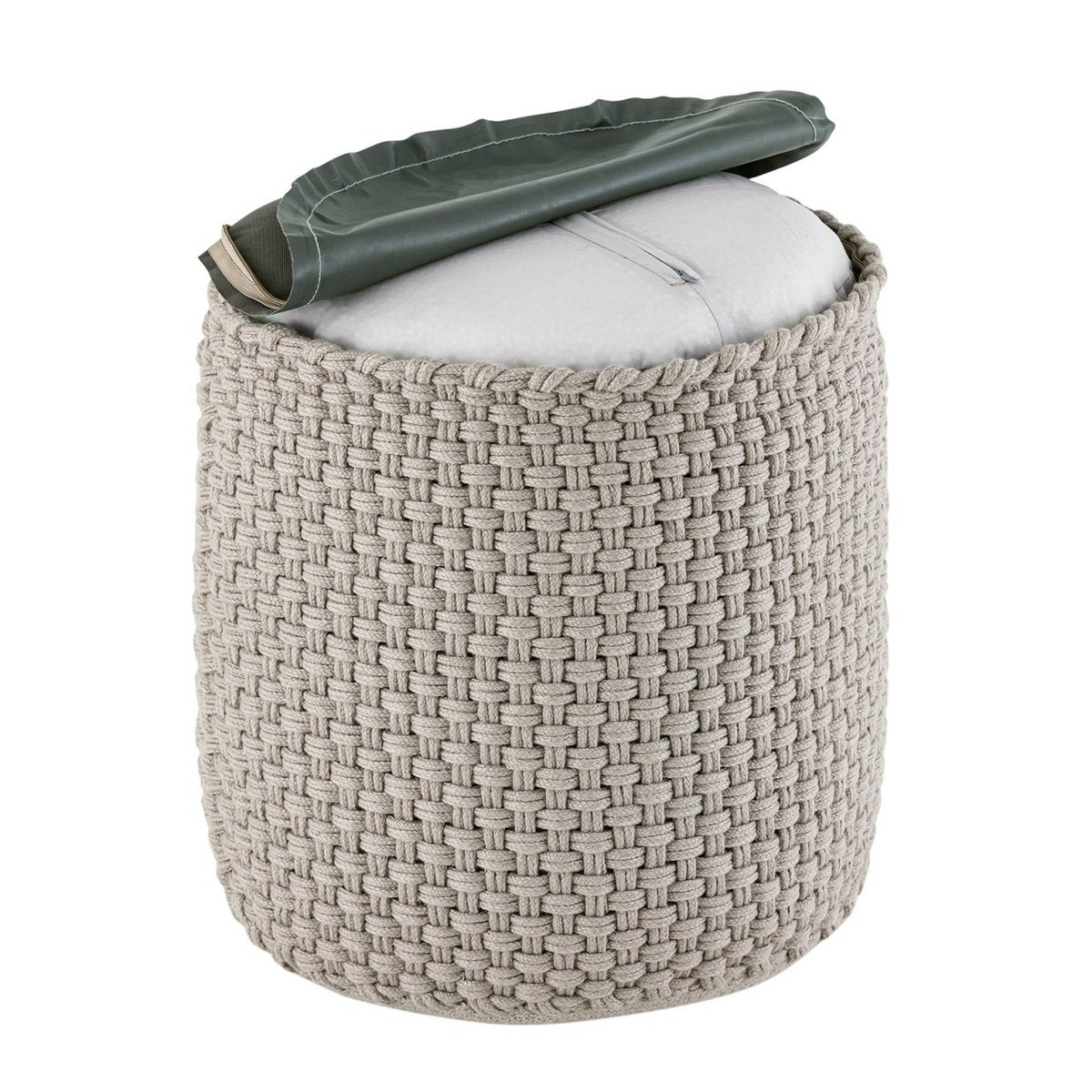Krukken merino pouf outdoor Ø40 h45 cm stoel pouf kan worden vervuld