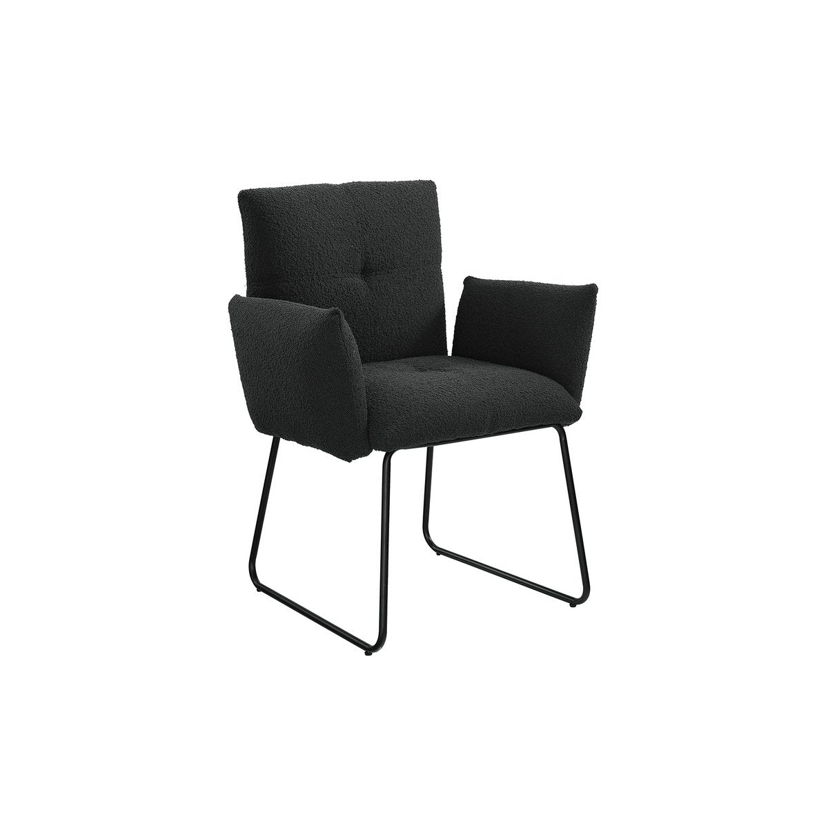 Fauteuil Bouclé stof antraciet