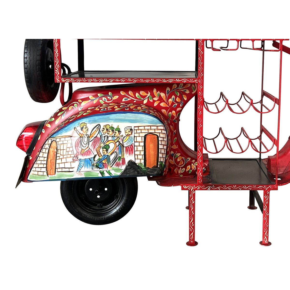 Teller van een gerecyclede scooter