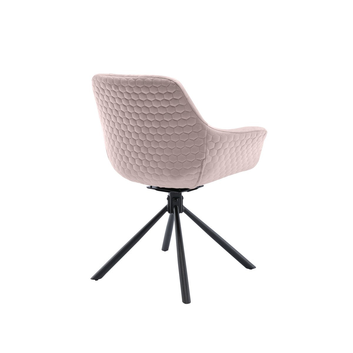 Fauteuil met honingraatstiksel in roze fluweel