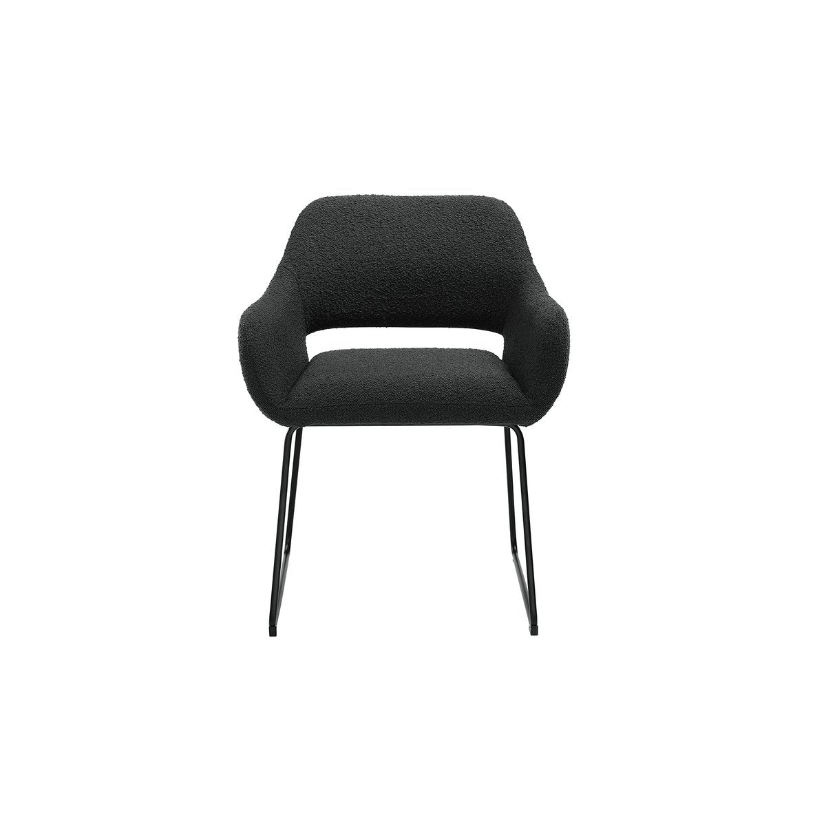 Fauteuil met ruguitsparing Bouclé stof antraciet