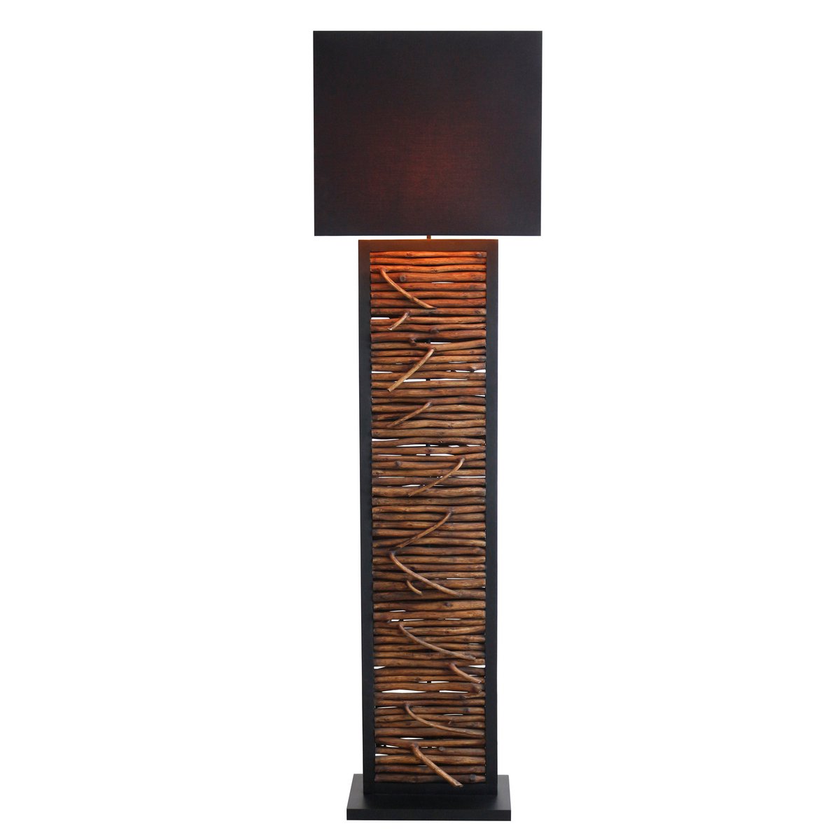 Vloerlamp drijfhout naturel/zwart 163 cm