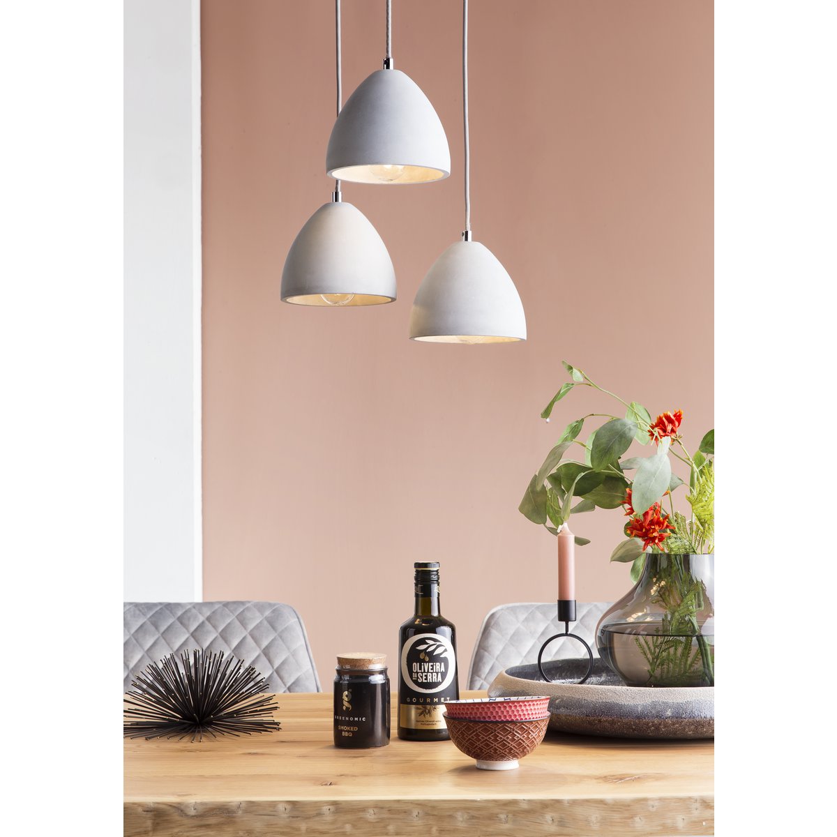 Hanglamp 3 vlammen rond