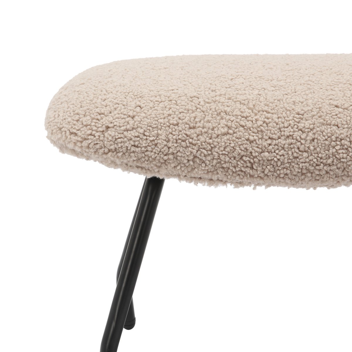Fauteuil- en krukset teddybont taupe