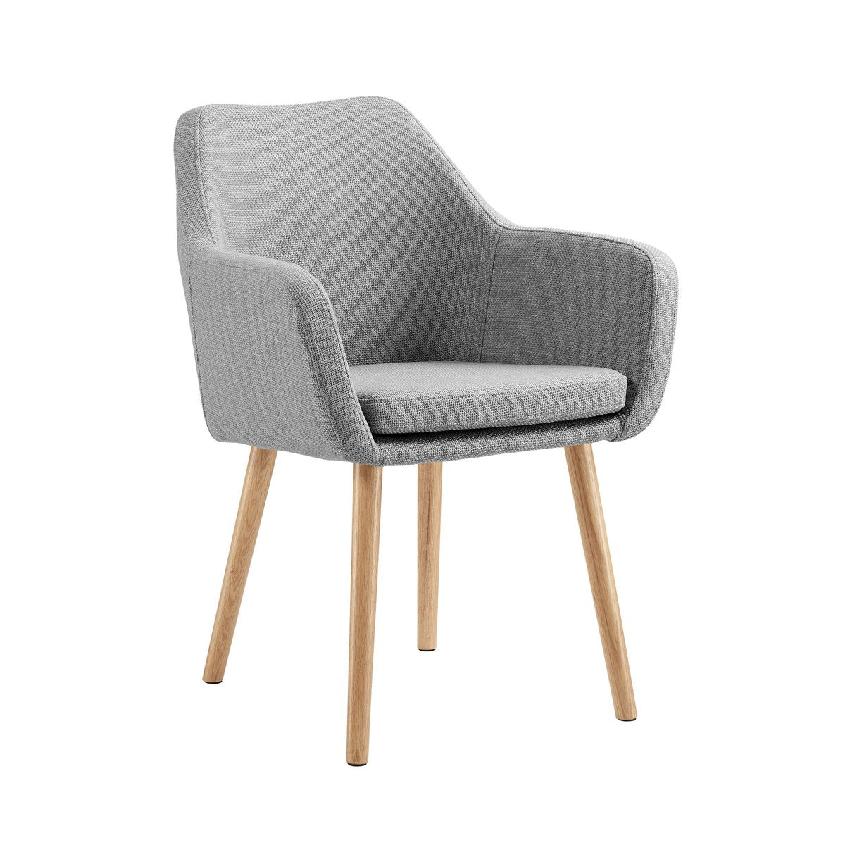 Structuurstof fauteuil lichtgrijs