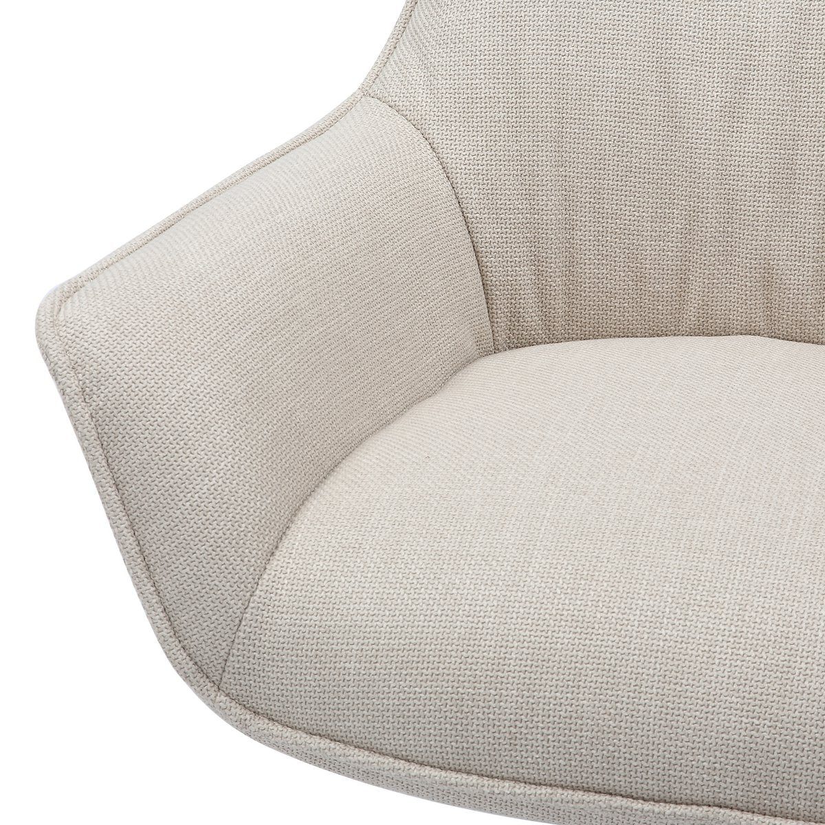 Fauteuil structuurstof beige