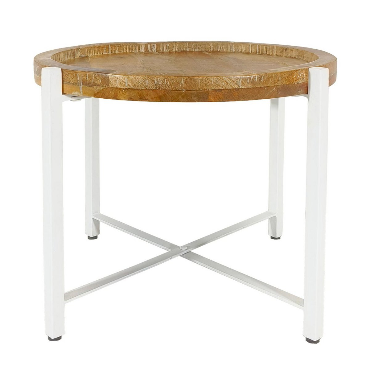Bijzettafel ø55cm salontafel ronde woonkamertafel Sioux metalen frame