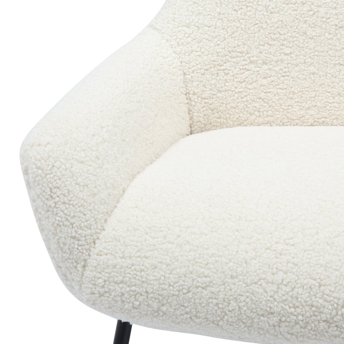Fauteuil- en krukset teddybont beige