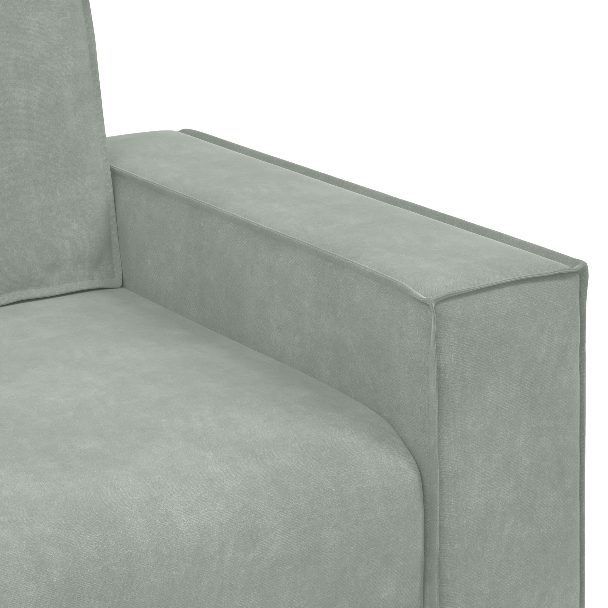 Bankstel met kussen 3 pcs Grijs 220 x 78 x 84 cm Fluweel