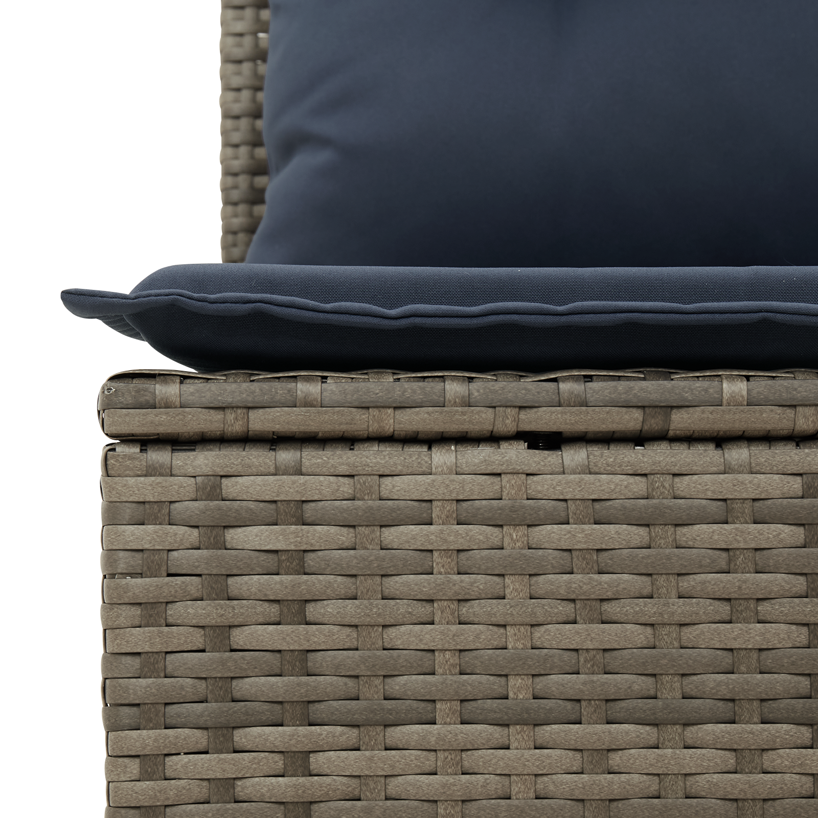 | Tuinbank | met kussen Grijs 62 x 62 x 69 cm poly rattan