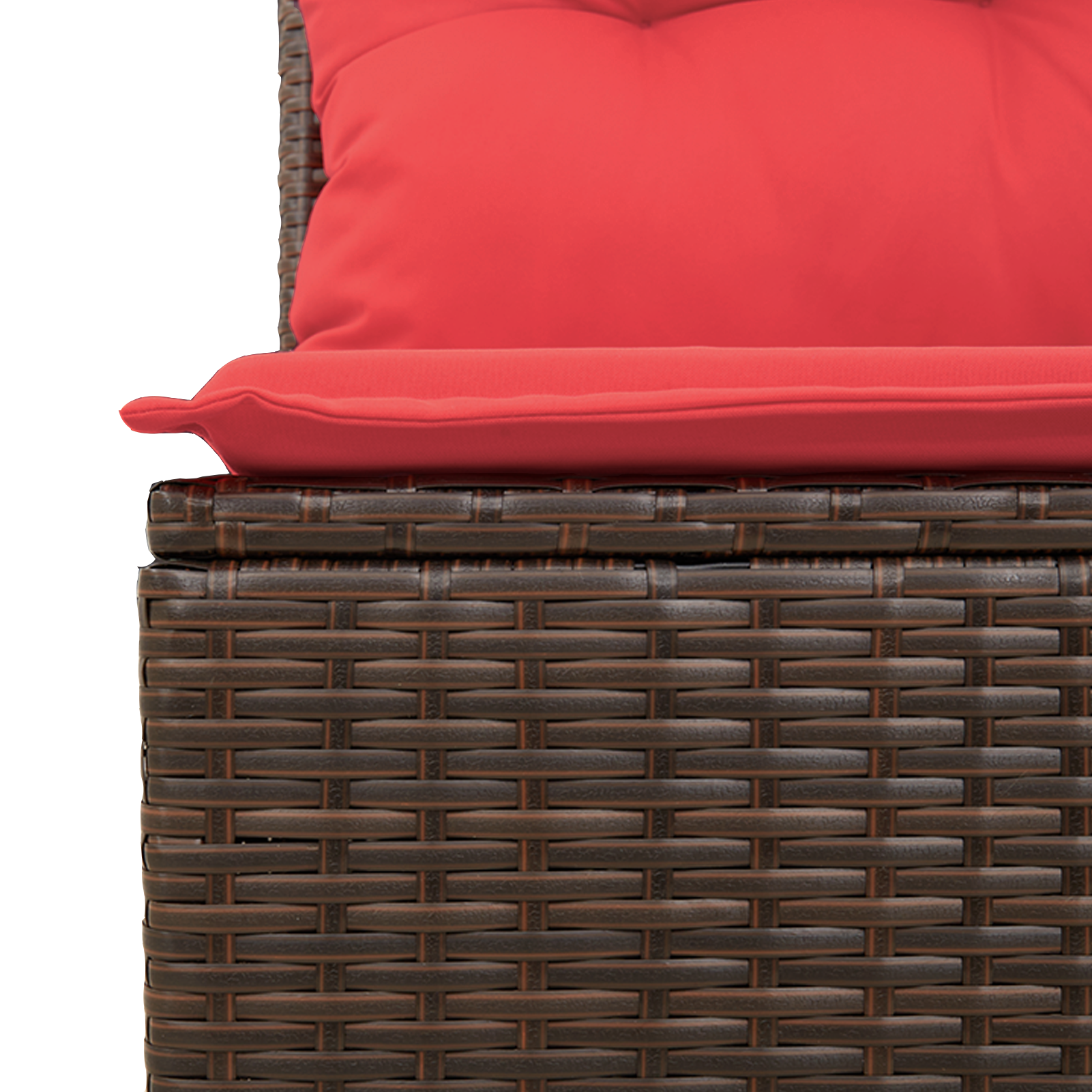 | Tuinbank | met kussen Bruin 227 x 62 x 69 cm poly rattan
