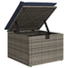 Tuinkruk met kussen 55x55x37 cm poly rattan grijs