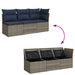 | Tuinbank | met kussen met opslag Grijs 172 x 62 x 69 cm Poly riet