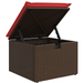 Tuinkruk met kussen 55x55x37 cm poly rattan bruin