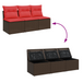 | Tuinbank | met kussen met opslag Bruin 165 x 62 x 69 cm Poly riet