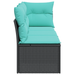 | Tuinbank | met kussen met opslag Zwart 172 x 62 x 69 cm Poly riet