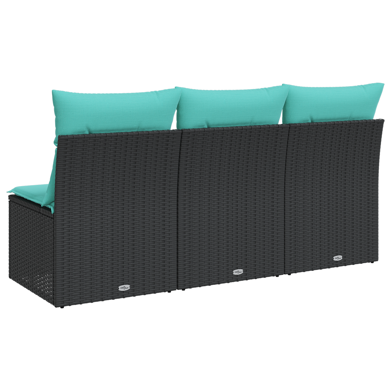 | Tuinbank | met kussen met opslag Zwart 165 x 62 x 69 cm Poly riet